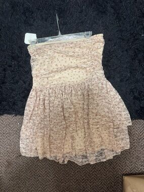 Altar’d State Blush Pink Lace Strapless Dress